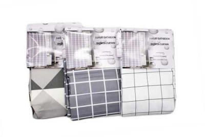 Штора для ванной комнаты 180*180см  диз. ГЕОМЕТРИЯ PES