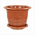 Горшок цв. с поддоном "Виола" 10л. (корич.)(то)