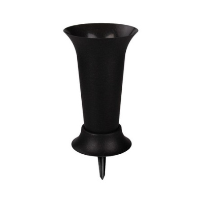 Ваза под срезку с колышком 190х190х410мм (чёрный) 
