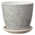 Горшок Гризайль светло-серый бутон №8 Горшок Гризайль светло-серый бутон №8