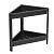 Этажерка угловая VIKEA 2-х ярусная (черный) (то)