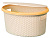 Корзина для белья "Плетёнка" 20л овальная с крышкой (то)