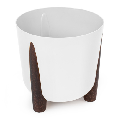 Кашпо на ножках "Жардин" 21л (с дренажной вставкой) (белый)