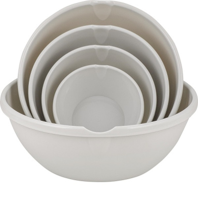 Набор мисок HELSINKI 5 шт (5л, 3л, 2л, 1л, 0,5л) пепельный жемчуг (то)