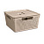 Коробка "Лофт" 11л с крышкой квадр.(латте)  (то)