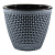 Кашпо Ротанг 1,6л Антрацит d15.5 h17см (КШ-6468)