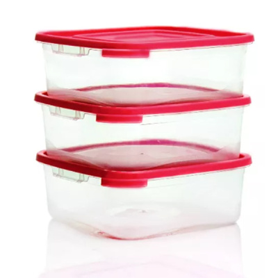 Комплект контейнеров для СВЧ (3шт) КАСКАД 0,7л квадр.