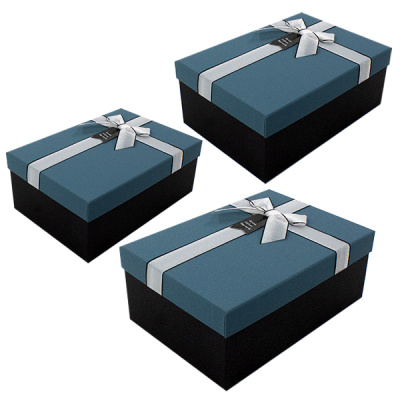 Коробка подарочная набор 3шт (17*12*6см/19*13*7см/22*15*9см)