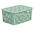 Корзинка "Ромашки" 3л 235х173х105мм с крышкой (нефтрит) (то)