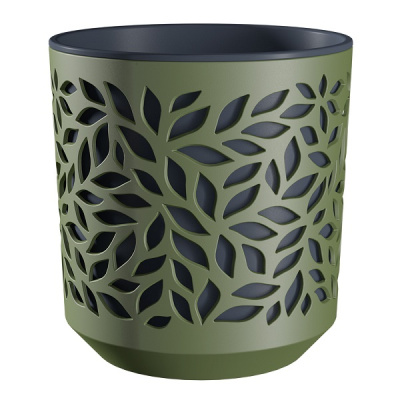 Кашпо Leaves 4л Оливка/Антрацит