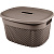 Корзина для хранения с крышкой OSLO 6л шоколадный мокко (то)