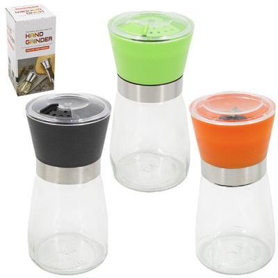 Мельница для перца и соли стеклянная