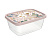 Контейнер для продуктов прямоугольный 0,85л с декором (бежевый)