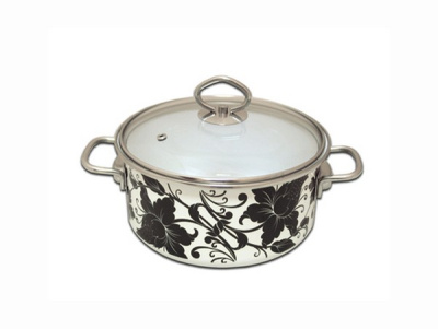 Кастрюля 5л. TANGO цилиндр. стеклянная крышка