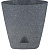 Горшок для цветов AMSTERDAM D140 с прикорневым поливом 1,35л темный камень