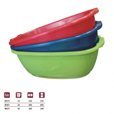 Таз 25 л. овальный (микс)(то)