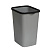 Ведро для мусора с фиксатором 9/10л "Tandem" (сер.металлик/черный) (то)