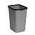 Ведро для мусора с фиксатором 20л "Tandem" (сер.металлик/черный) (то)