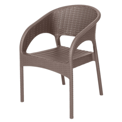 Кресло RATTAN Ola Dom 580х620х805мм (серый)