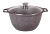 Кастрюля 4л со стеклянной крышкой АП (кофейный мрамор)