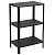Этажерка VIKEA 3-х ярусная (черный) (то)