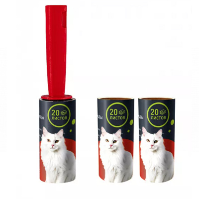 Ролик для чистки одежды (20 листов) с запас. блоками (2х20 листов) в комплекте (то)