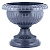 Вазон на ножке большой D-395мм 9,5л темный камень (то)