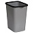 Ведро для мусора с фиксатором 33л "Tandem" (сер.металлик/черный) (то)