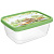 Контейнер для продуктов прямоугольный 0,85л с декором (зеленый)