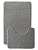 Комплект из 2 ковриков  STAR  LIGHT LATEX 60х100 (U 50x60) серый, L CADESI Турция