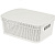 Корзина прямоугольная Ajur 11л (380х270х143мм)(с крышкой) белое облако (то)