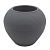 Кашпо пластиковое СФЕРА Ø-13см h-18см серый