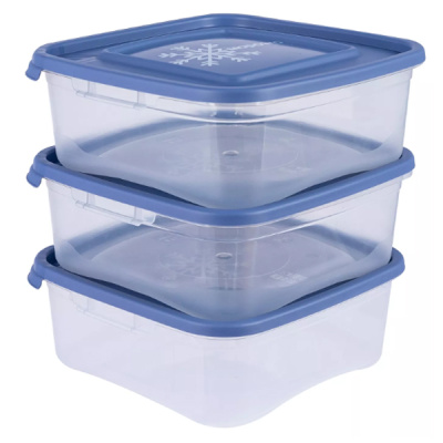 Комплект конт. для замораживания продуктов 1,0л (3шт) МОРОЗКО прямоуг.(то)