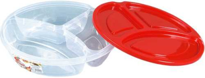 Контейнер тройной "Snack" 0,8л (d=21см)