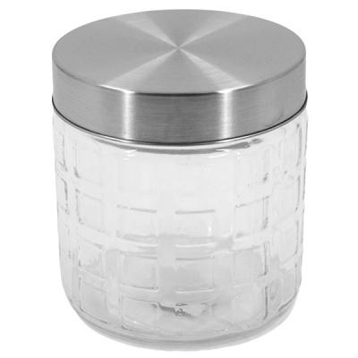 Банка для сыпучих продуктов стеклянная с мет крышкой 11*12см