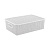 Корзинка "Вязь" 7,5л 350х245х105мм с крышкой (белый) (то)