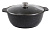 Кастрюля-жаровня 4л со стеклянной крышкой, АП (темный мрамор)