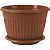 Кашпо Византия с блюдцем 15л Терракот