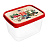 Контейнер для продуктов прямоугольный 0,5л с декором "Игрушки" (красный)