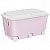 Ящик для игрушек на колесах 66,5л, 685х395х385мм (розовый) (то)