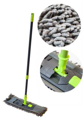 Швабра плоская СТИЛЬ, металл телескоп ручка 80-125см (лапша)