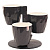 Кашпо RUBY Трио 1л Антрацит