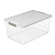 Ящик для хранения "Rambai" 12л, 402х250х185мм с откидной крышкой (светло-серый)
