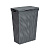 Корзина для белья узкая с крышкой 50л "Лофт" (серый)  (то)