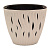 Кашпо Вдохновение 3л Белый/Чёрный d19 h19см 