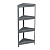 Этажерка угловая VIKEA 4-х ярусная (серый) (то)