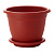 Горшок для цветов Борнео 29см/7,8л с подставкой №6 терракотовый (то)