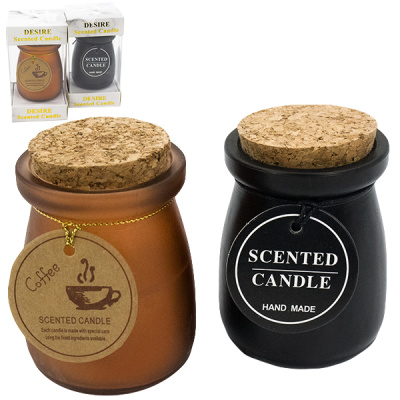 Свеча декоративная Ø-6см h-7см, в бочонке