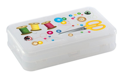 Коробка для мелочей с декором 225х135х53 ММ (бесцветный)