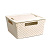 Коробка "Береста" 11л с крышкой квадр.(слоновая кость)  (то)